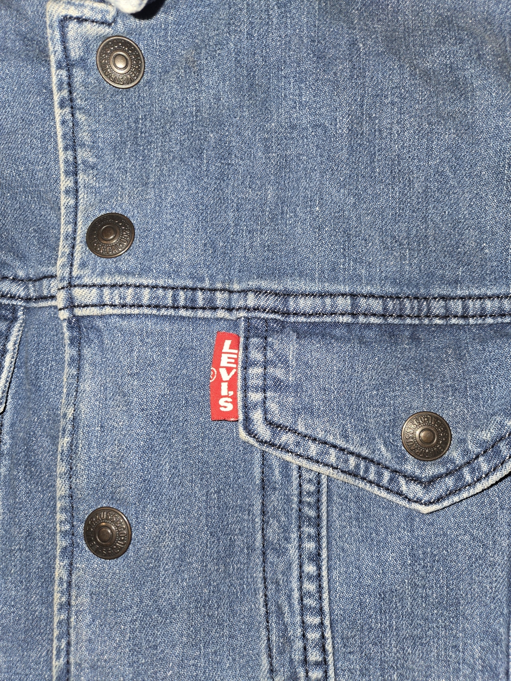 Levi's Men's Blue Denim Trucker Jacket Size M ... Big E - Picture 2 of 10